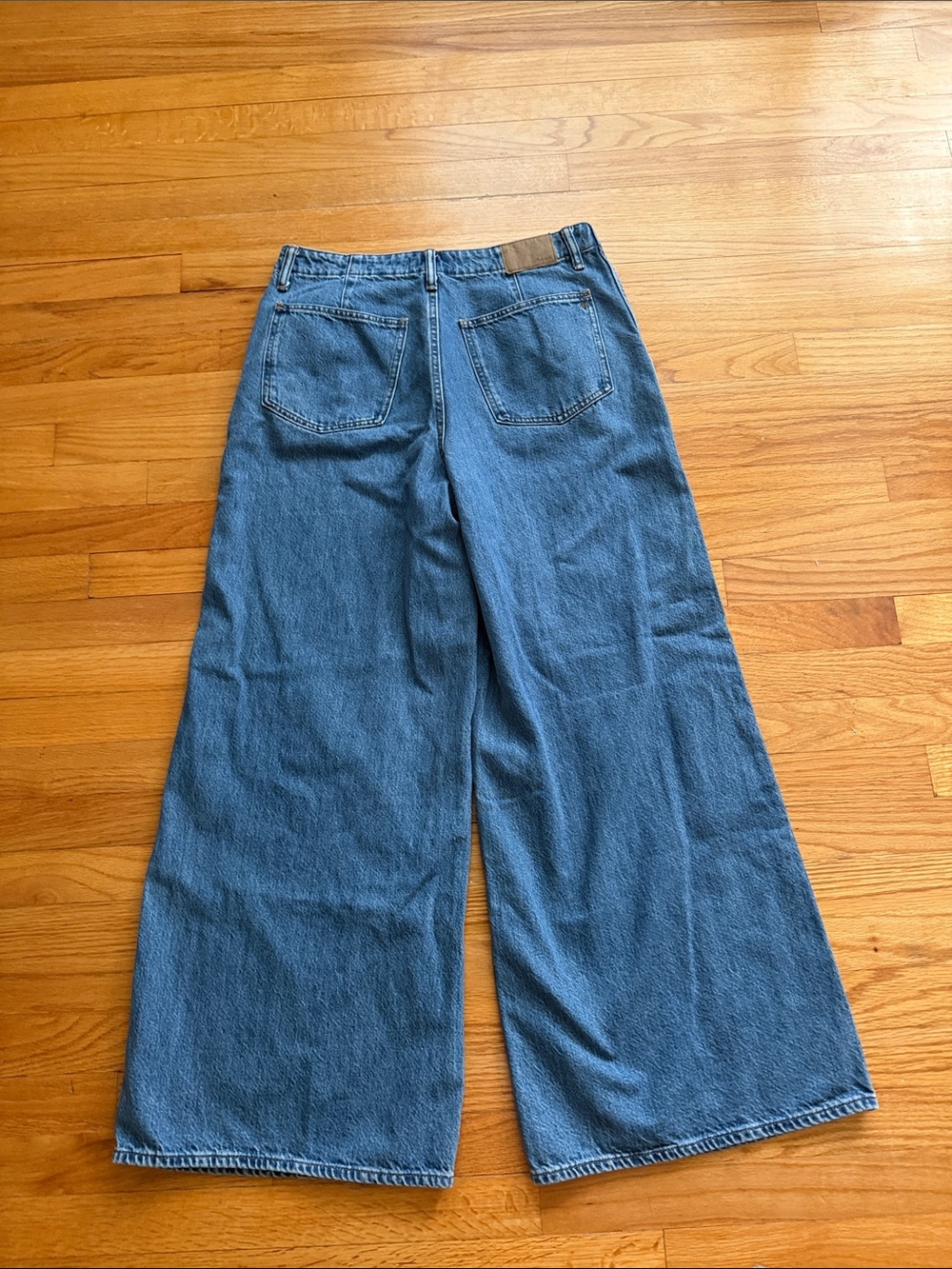 Madewell Wide Sweep Denim Trousers Womens 29 Blue High-rise Wide Leg J01 - Picture 6 of 6